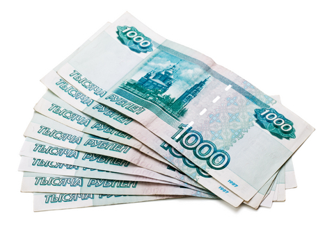 Ruský rubl (RUB), na obrázku bankovky v hodnotě 1000 rublů.